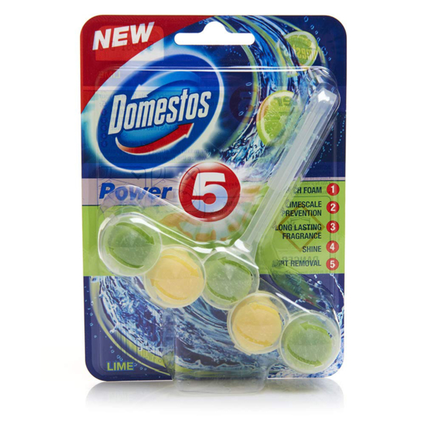 Domestos Power 5 Toilet Block Lime 55g