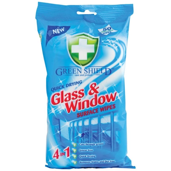 07 Greenshiled Window Glass Wipes 70 s