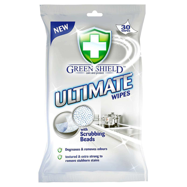 08 Greenshield Ultimate Wipes with Scrubbing Texture 30 s