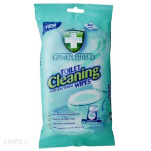 13 Greenshield Toilet Cleaning Wipes 40 s