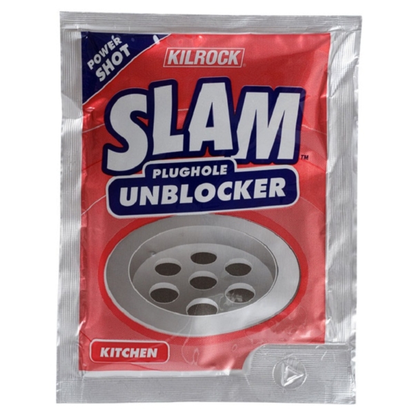 Kilrock Slam Plughole Unblocker Kitchen Sachet 60gms