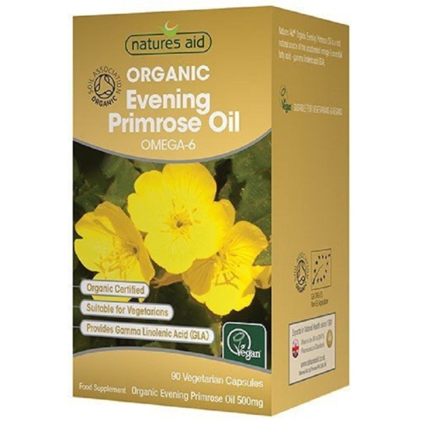 Natures Aid Organic Evening Primrose Oil-Vegan 500mg 90s