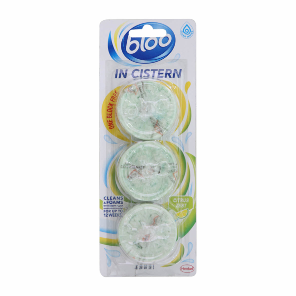 Bloo Cistern Clear Water Lemon Triple Toilet Blocks 3 X38G