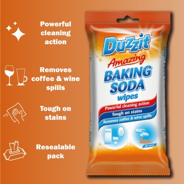 Duzzit Amazing Baking Soda Wipes 40 Pack - Image 5