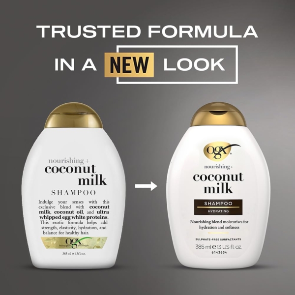 OGX Coconut Milk Shampoo 385ml - Image 3