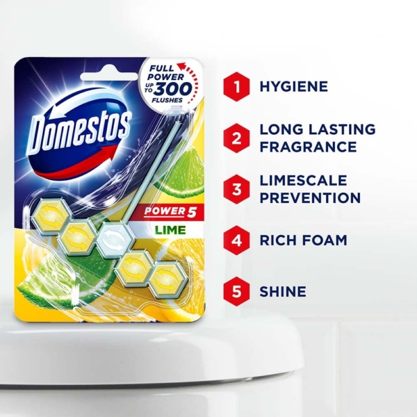 Domestos Power Block Lime Scented 55gm - Image 5