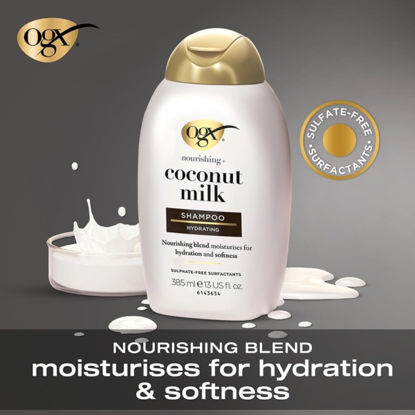 OGX Coconut Milk Shampoo 385ml - Image 2