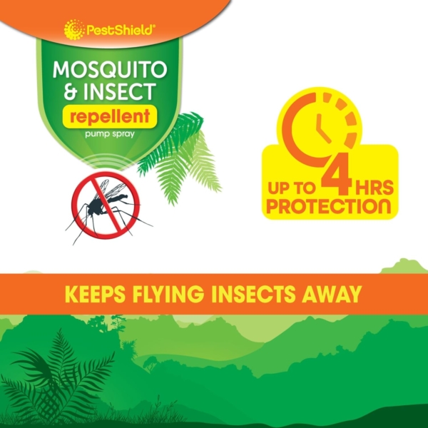 Pestshield Mosquito & Insect Repellent Pump Spray 120ml - Image 2