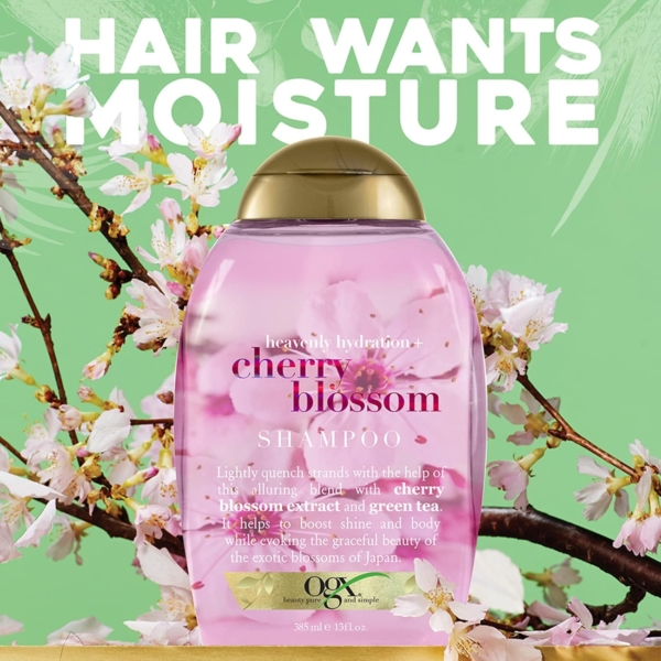 OGX shampoo heavenly hydration + cherry blossom 385ml - Image 3