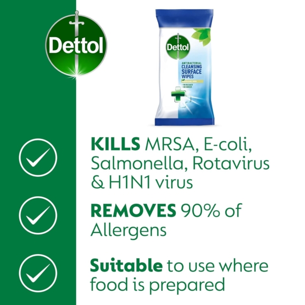 Dettol Surface Wipes 126s - Image 5