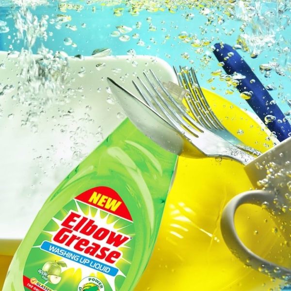 Elbow Grease Washing Up Liquid, Apple Fresh 600ml - Image 4