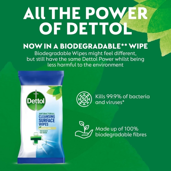Dettol Surface Wipes 126s - Image 6