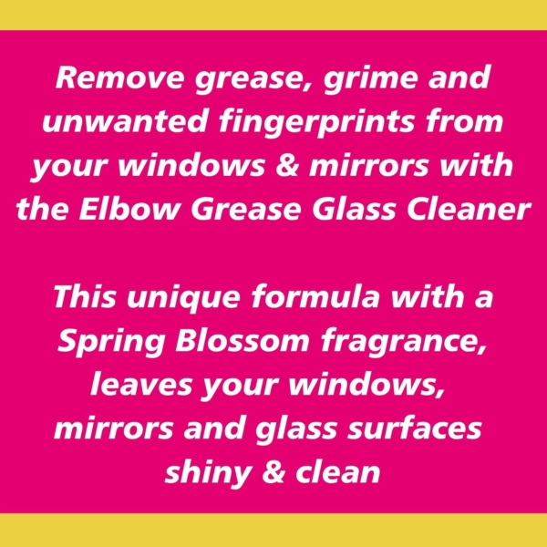 Elbow Grease Pink Glass Cleaner for Windows, Mirrors & Glass 500ml - Image 9