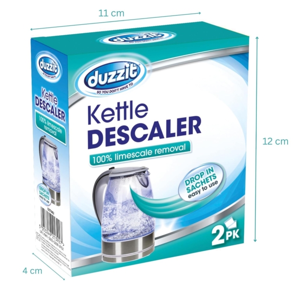 Duzzit Kettle Descaler Drop In Bag Kettle Cleaner Limescale Remover-2 Sachet - Image 3