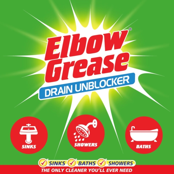 Elbow Grease Drain Unblocker 2 Sachets 2x25g - Image 2