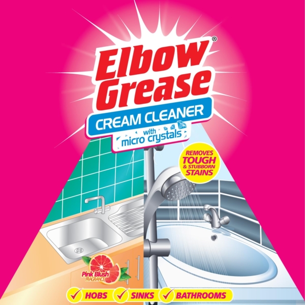 Elbow Grease Cream Cleaner With Micro Crystale 540ml Pink - Image 10