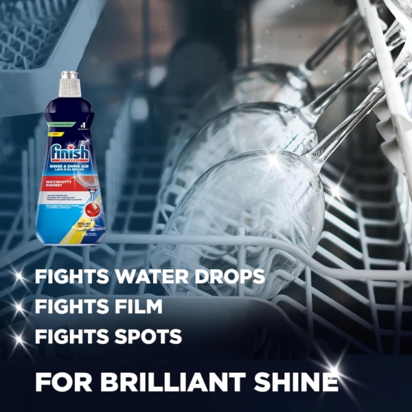 Finish Rinse Aid Shine Plus Dry Lemon, 400Ml - Image 4