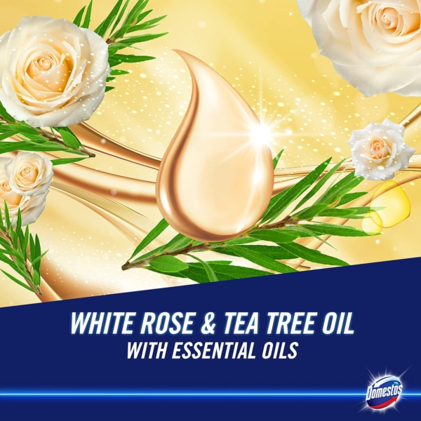 Domestos Aroma Lux White Rose & Tea Tree Oil Toilet Blocks 55gm - Image 5
