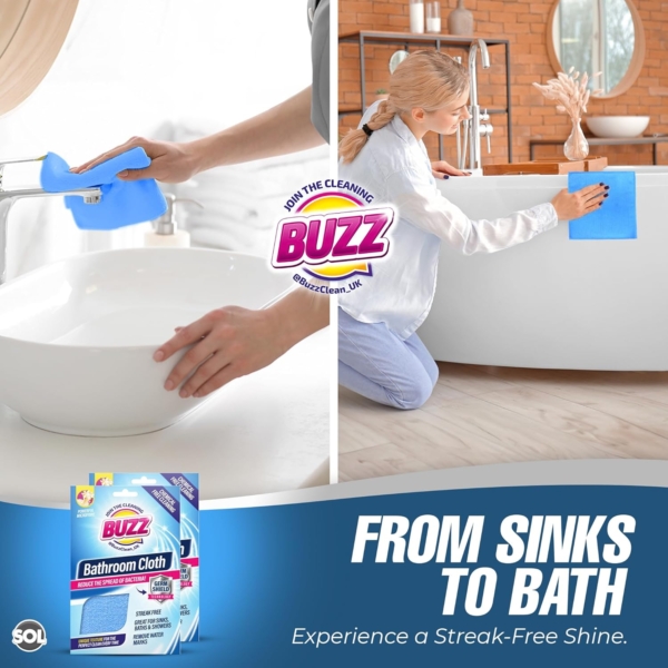Buzz MicroFibre Bath Room Cloth Germ Shield - Image 2