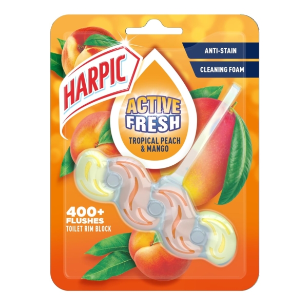 Harpic Active Fresh Tropical Peach & Mango Toilet Blocks 35g