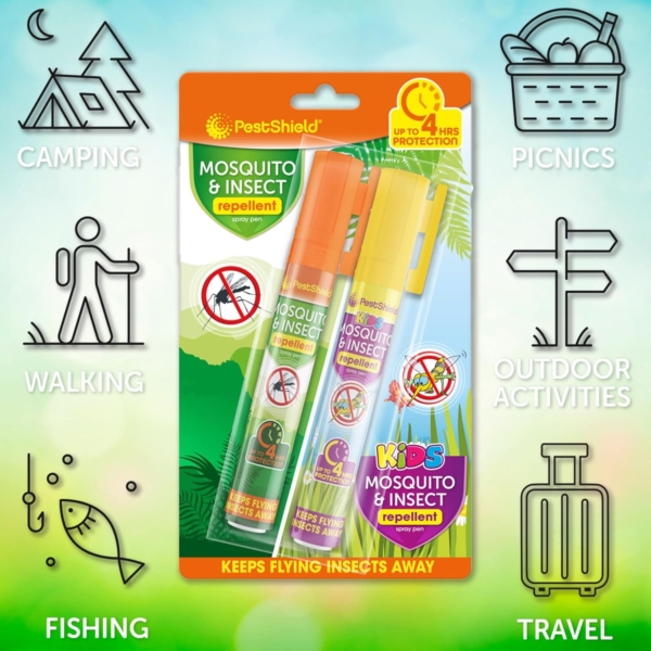 Pestshield Mosquito and Insect Repellent Spray Pens Pack of 2 x 10ml - Image 2