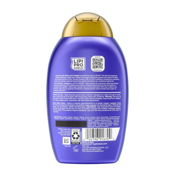 OGX Biotin & Collagen Shampoo 385ml - Image 2