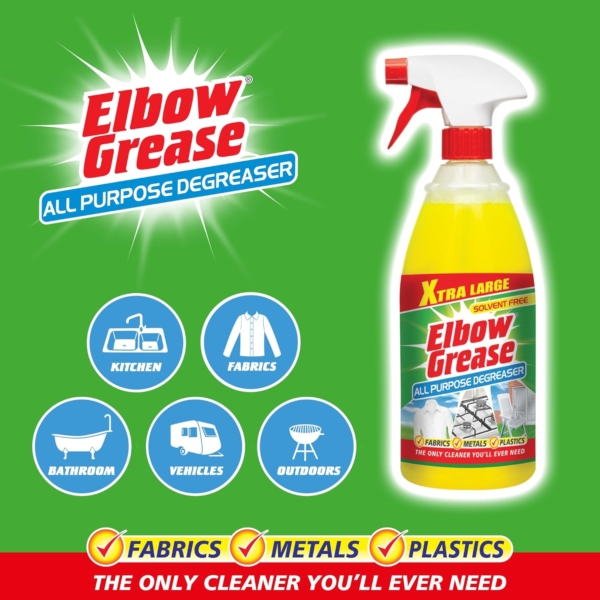 Elbow Grease All Purpose Kitchen, Laundry, Household Degreaser Cleaner Spray 1 Liter - Image 2