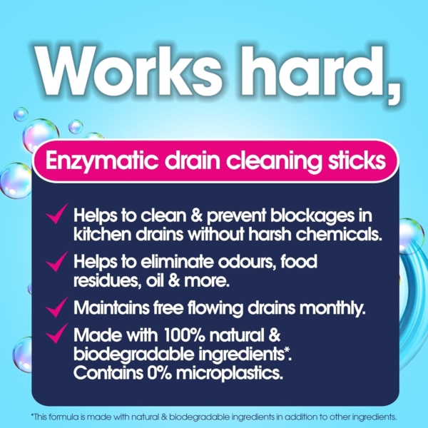 Ecozone Enzymatic Drain Sticks Citrus Red 12 pcs - Image 3