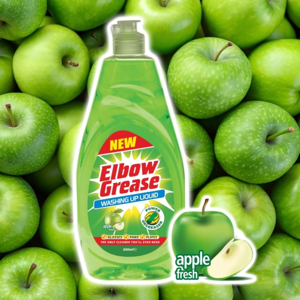 Elbow Grease Washing Up Liquid, Apple Fresh 600ml - Image 2