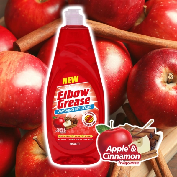 Elbow Grease Washing Up Liquid Apple & Cinnamon Fragrance 600 ml - Image 2