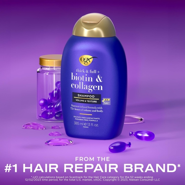 OGX Biotin & Collagen Shampoo 385ml - Image 3