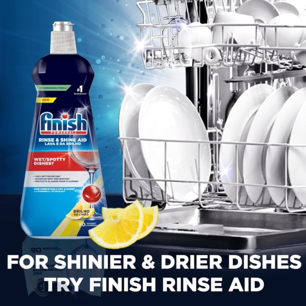 Finish Rinse Aid Shine Plus Dry Lemon, 400Ml - Image 3
