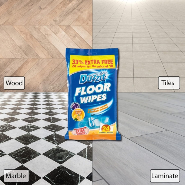 Duzzit Floor Wipes - 24 Wipes - Image 4