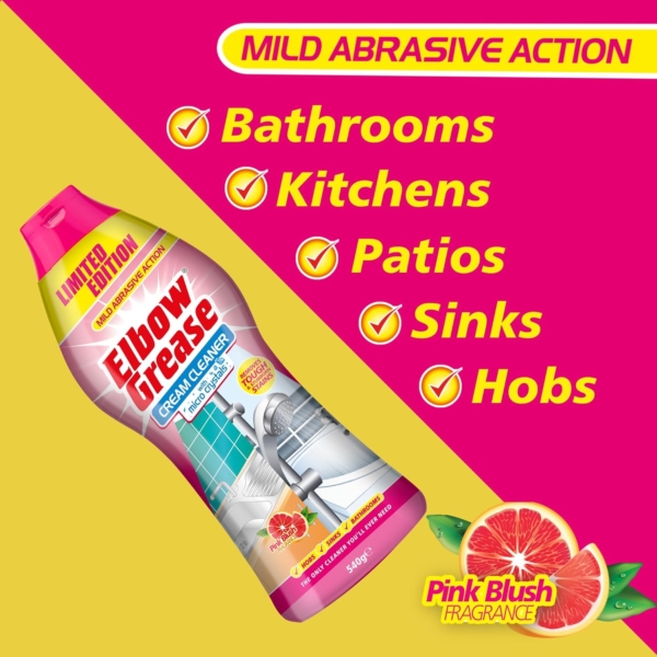 Elbow Grease Cream Cleaner With Micro Crystale 540ml Pink - Image 8