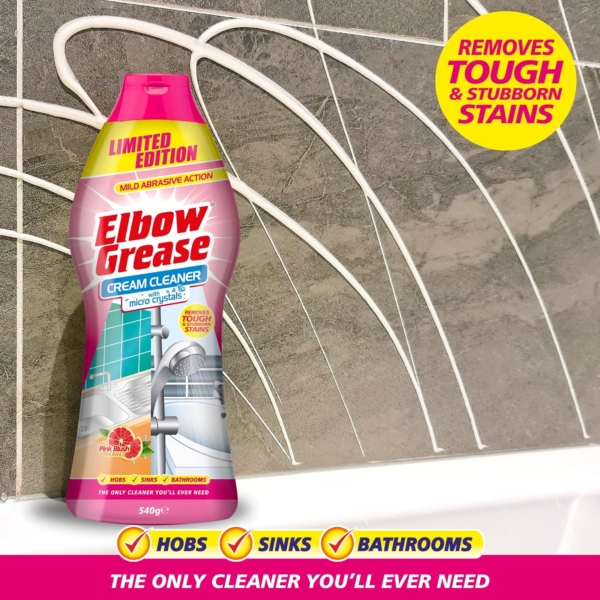 Elbow Grease Cream Cleaner With Micro Crystale 540ml Pink - Image 6