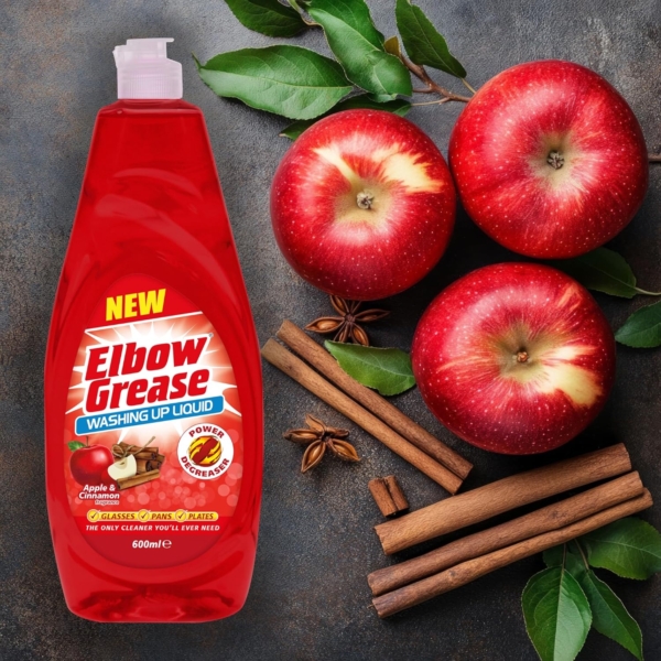 Elbow Grease Washing Up Liquid Apple & Cinnamon Fragrance 600 ml - Image 4
