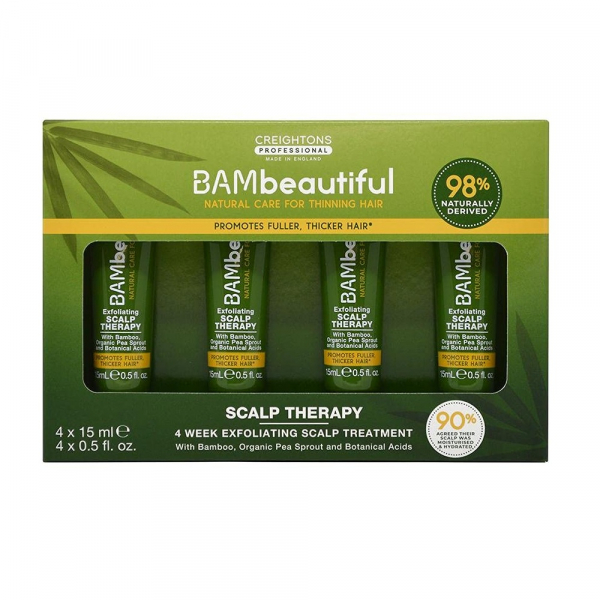 BAM Beautiful Scalp Therapy Treatment 4x15ml to Promote Healthier and Stronger Hair