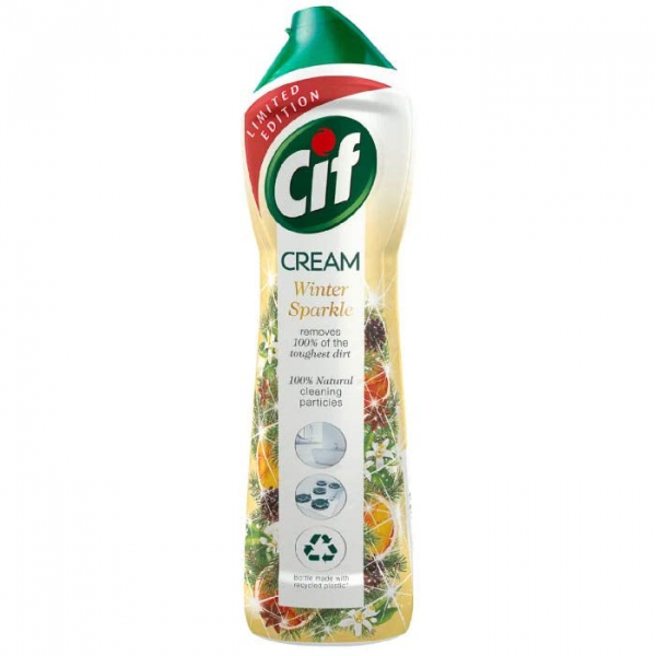 Cif Cream Natural Cleaning Particles Winter Sparkle 500ml