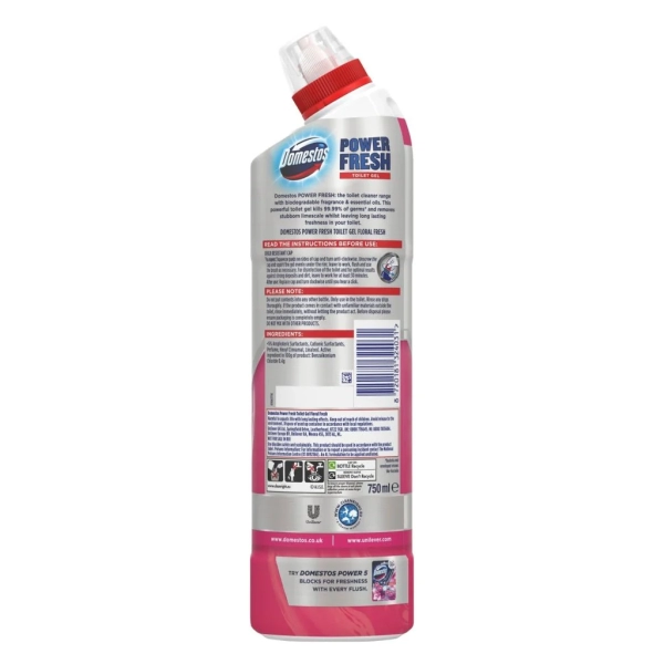 Domestos Power Fresh Toilet Gel Floral Fresh 750 ml - Image 2