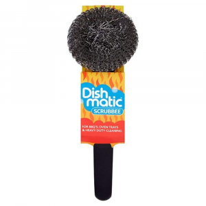 Dishmatic Heavy Duty Steel Scrubber with Handle