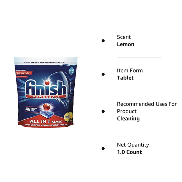 Finish  All In 1 Max  48 Tablets Lemon - Image 6