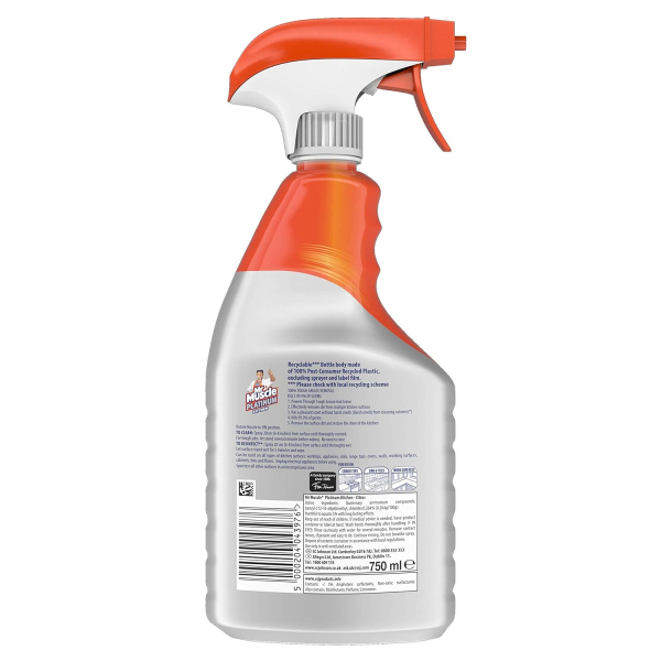 Mr Muscle Platinum Antibacterial Kitchen Spray Citrus 750ml - Image 2