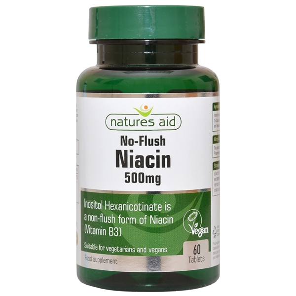 Natures Aid Niacin Vitamin B3 500mg 60 Tablets