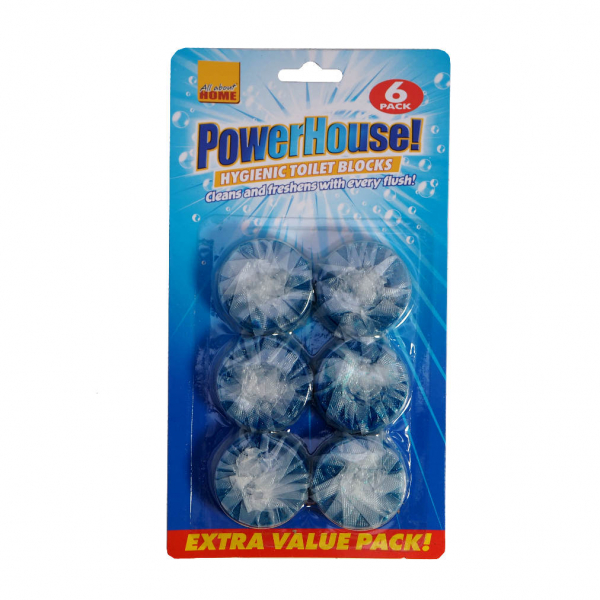 Power House Toilet Blocks 6 IN 1 Blue