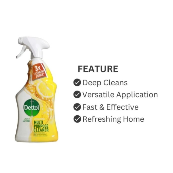 Dettol Power & Fresh Multipurpose Cleaner Spary Citrus 750 Ml - Image 2