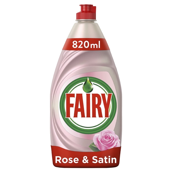 fairy cleancare rose and satin 820 ml