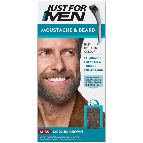 Just For Men Brush-In Color Gel Mustache and Beard Medium Brown M-35