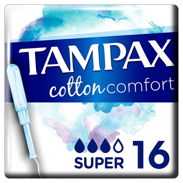 tampax cotton comfort 16 super